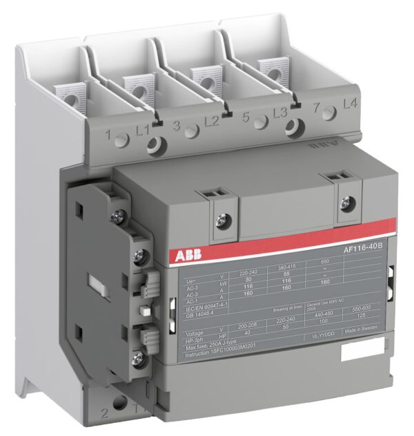 Contacteur ABB 55KW 116A 4P AF1164011B13 110220V AC DC Référence 1SFL427102R1311 ABB