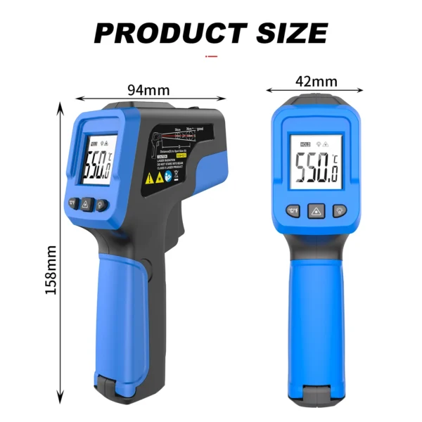 Thermomètre Infrarouge KM-M380S – Thermomètre Laser Professionnel sans Contact – Image 3