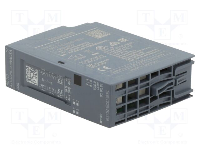 Module Relais Siemens ET 200SP RQ NO 4x 120V DC 230VAC 5A 4 Contacts Relais Siemens 5A Siemens