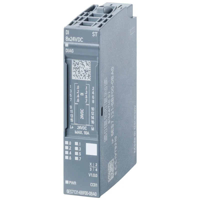 Siemens ET 200SP Module d'entrée numérique Siemens DI16x 24V DC Standard 6ES7131-6BH01-2BA0 Siemens