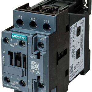Contacteur Siemens 11kW 3P 24VDC Référence 3RT2026-1BB40 Siemens