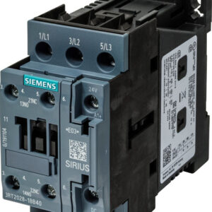 Contacteur Siemens 18.5kW 24V DC 3P Référence 3RT2028-1BB40 Sans Vise Siemens
