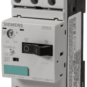 Disjoncteur Siemens 0.2A 3RV1011-0BA10 pour protection de moteur industriel Siemens