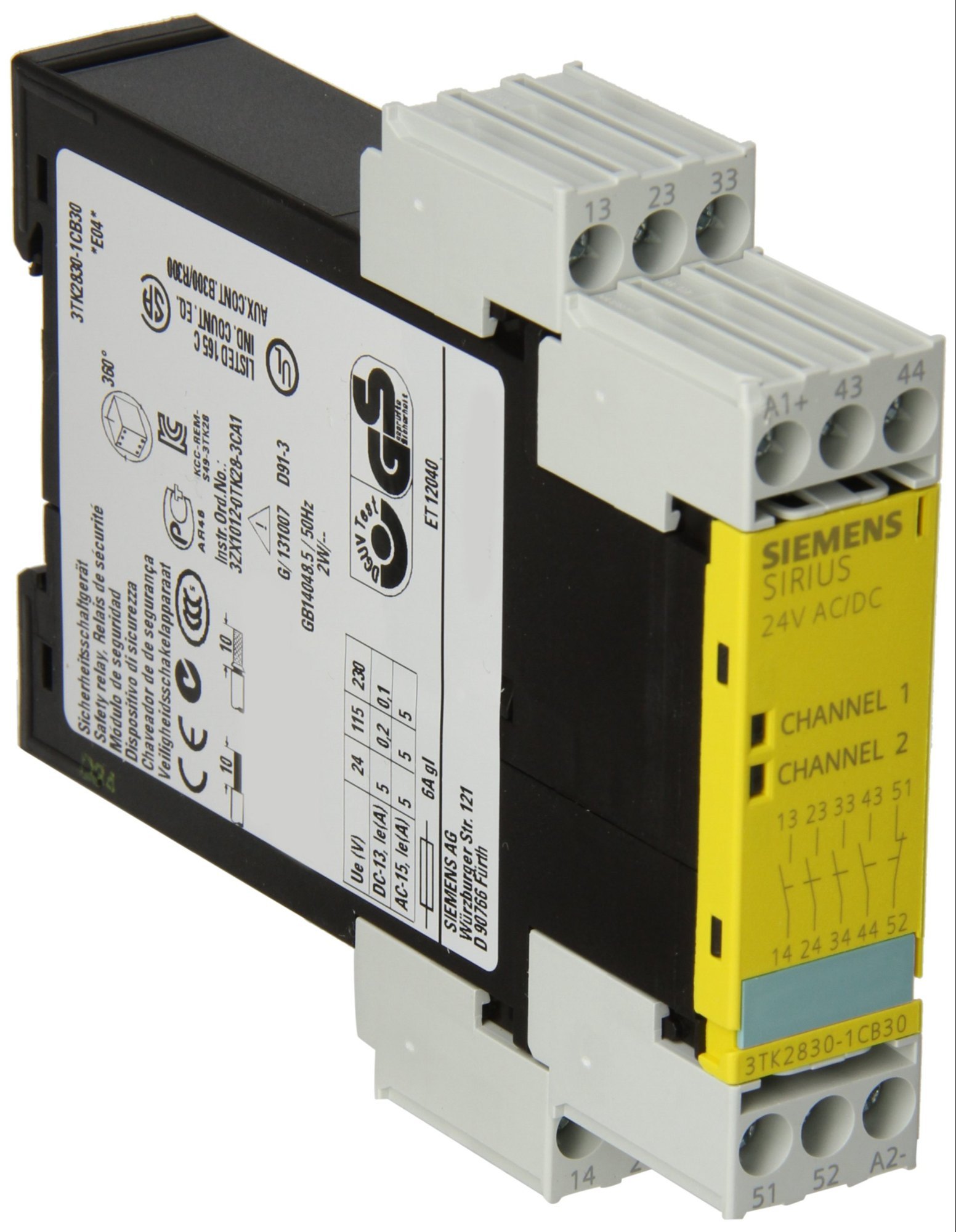 Relais de sécurité Siemens 3TK2830-1CB30 Performance et Fiabilité Optimales Siemens