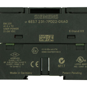 Module S7 200 Siemens EM231 Entrée Analogique 8AI Thermocouple 6ES7 231-7PF22-0XA0 Siemens