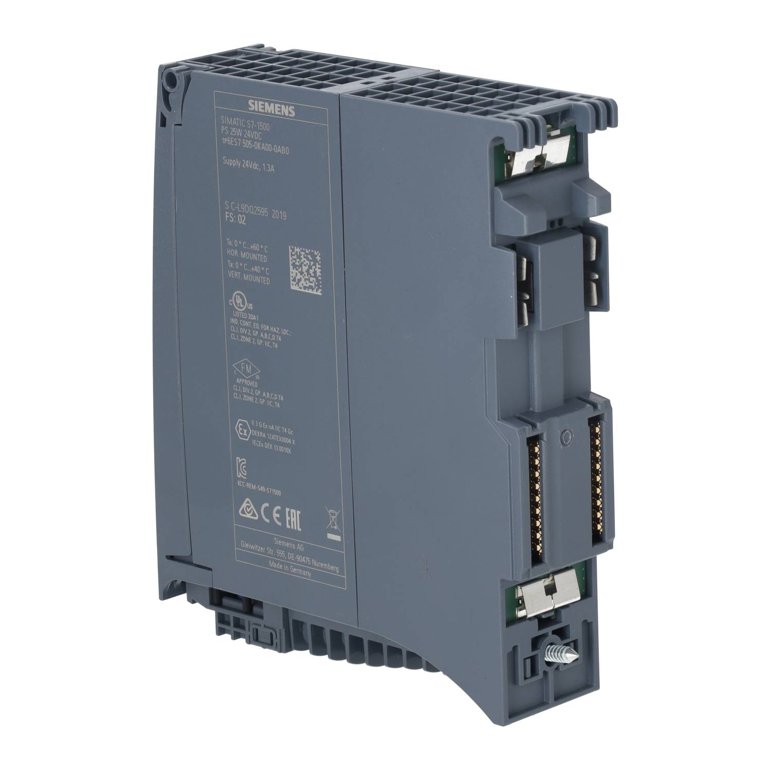 Alimentation Siemens S7 1500 25W 6ES7505-0KA00-0AB0 Siemens