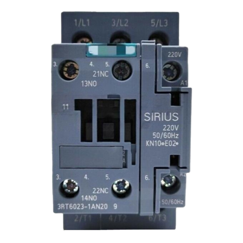 Contacteur Siemens 4kW 220V 50/60Hz AC3 3 pôles avec contacts AUX 1 NO + 1 NC taille S0 Siemens