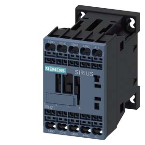 Contacteur Siemens 24VDC 10A 3NO 1NC Mini sans vis Référence 3RH2131-2BB40 Siemens