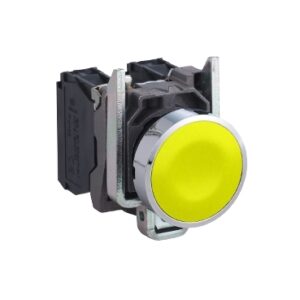 BOUTON POUSSOIR jaune SCHNEIDER
