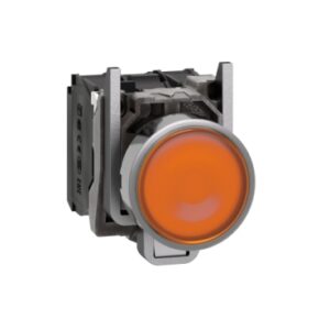 BOUTON POUSSOIR ORANGE AVEC VOYANT 24AC /DC SCHNEIDER