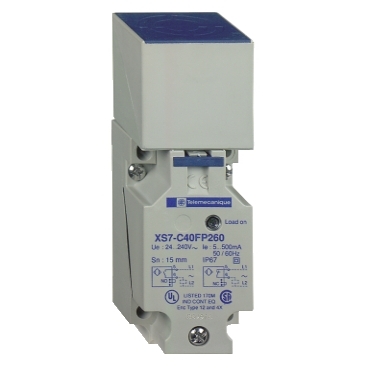 Capteur inductif Schneider XS7 40x40x117 Sn15mm 24-240VAC