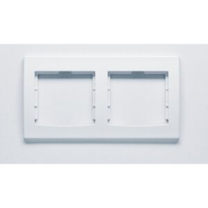 Plaque de finition Schneider 2 postes horizontale blanche AYA5802221