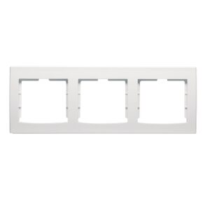 Plaque Finition Schneider 3 Postes Horizontaux Blanc avec Bande de Couleur AYA5802321