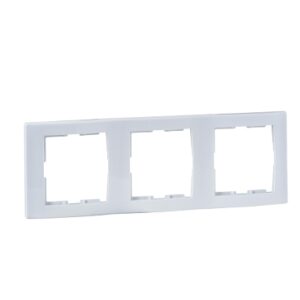 Plaque Finition Schneider 3 Postes Vert Blanc AYA5802821