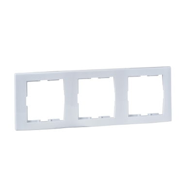 Plaque Finition Schneider 3 Postes Vert Blanc AYA5802821