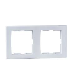 Plaque Finition Schneider avec Bande de Couleur 2-Postes Vert Blanc AYA5802721